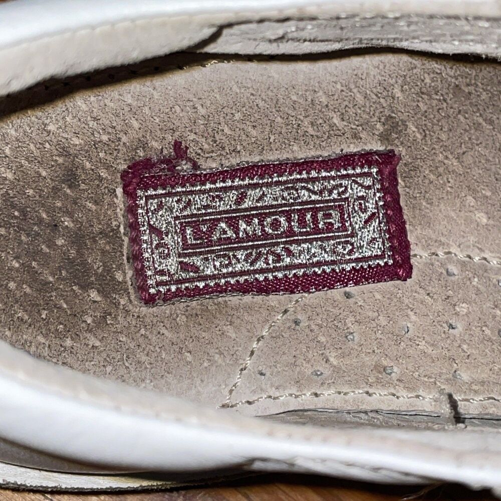 L'Amour White Joy Classic Leather T-Strap Mary Jane Kids Size 10 751 - Picture 13 of 14